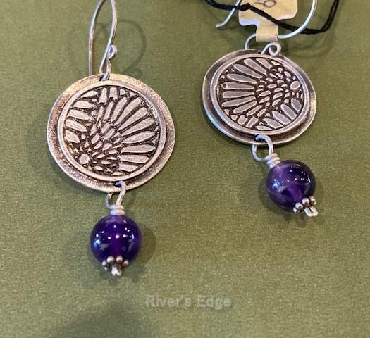 Flower Disc Earrings SP-25-010 by Starr Payne