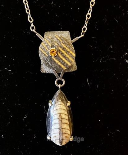 Orthocerus Fossil Necklace by Michael Bateman