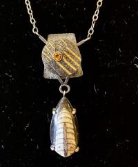 Orthocerus Fossil Necklace by Michael Bateman