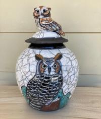 Owls Jar by Robin Rodgers