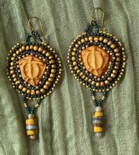 Tribal Turtle Earrings by Cyndi Thau