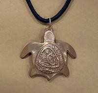 Sea Turtle Necklace Brz by Bateman