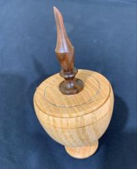 Oak Black Walnut Lidded Bowl by Ricardo Fercovic