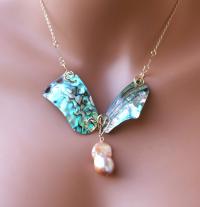 Abalone w pink pearl A39 by Razie Blakley