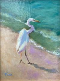 White Egret by Leah True Salerno