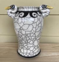 Egrets Vase by Robin Rodgers