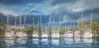 Boats on Blue by Debra Brienen